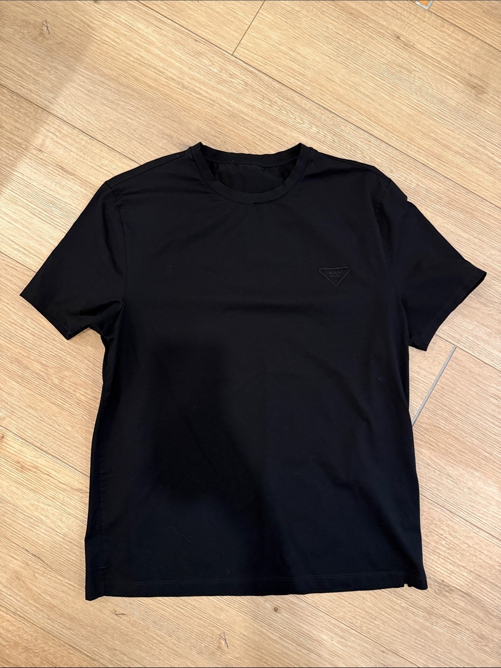 Prada Black Short Sleeve Crew Neck T-Shirt